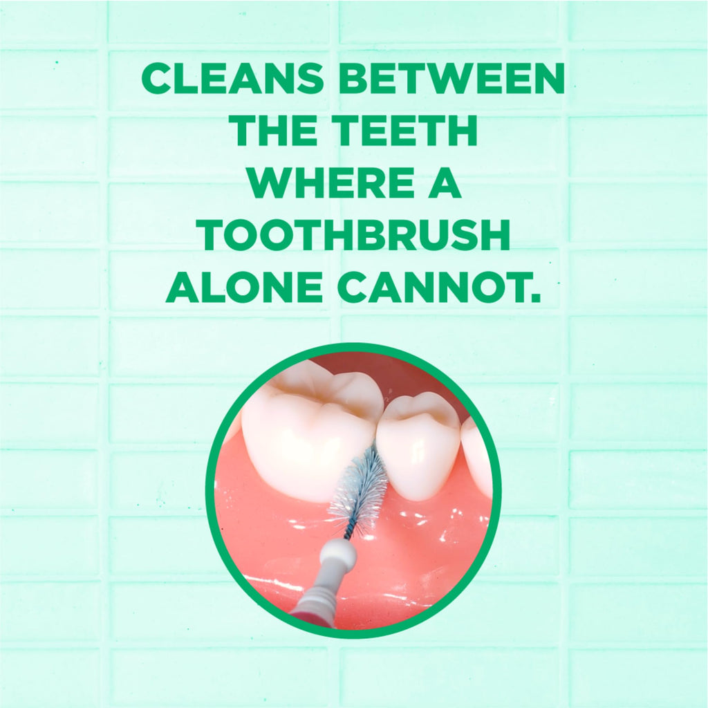 GUM Proxabrush Go-Betweens - Moderate - Interdental Brushes - Soft Bristled Dental Picks for Plaque Removal Health - Safe for Braces & Dental Devices