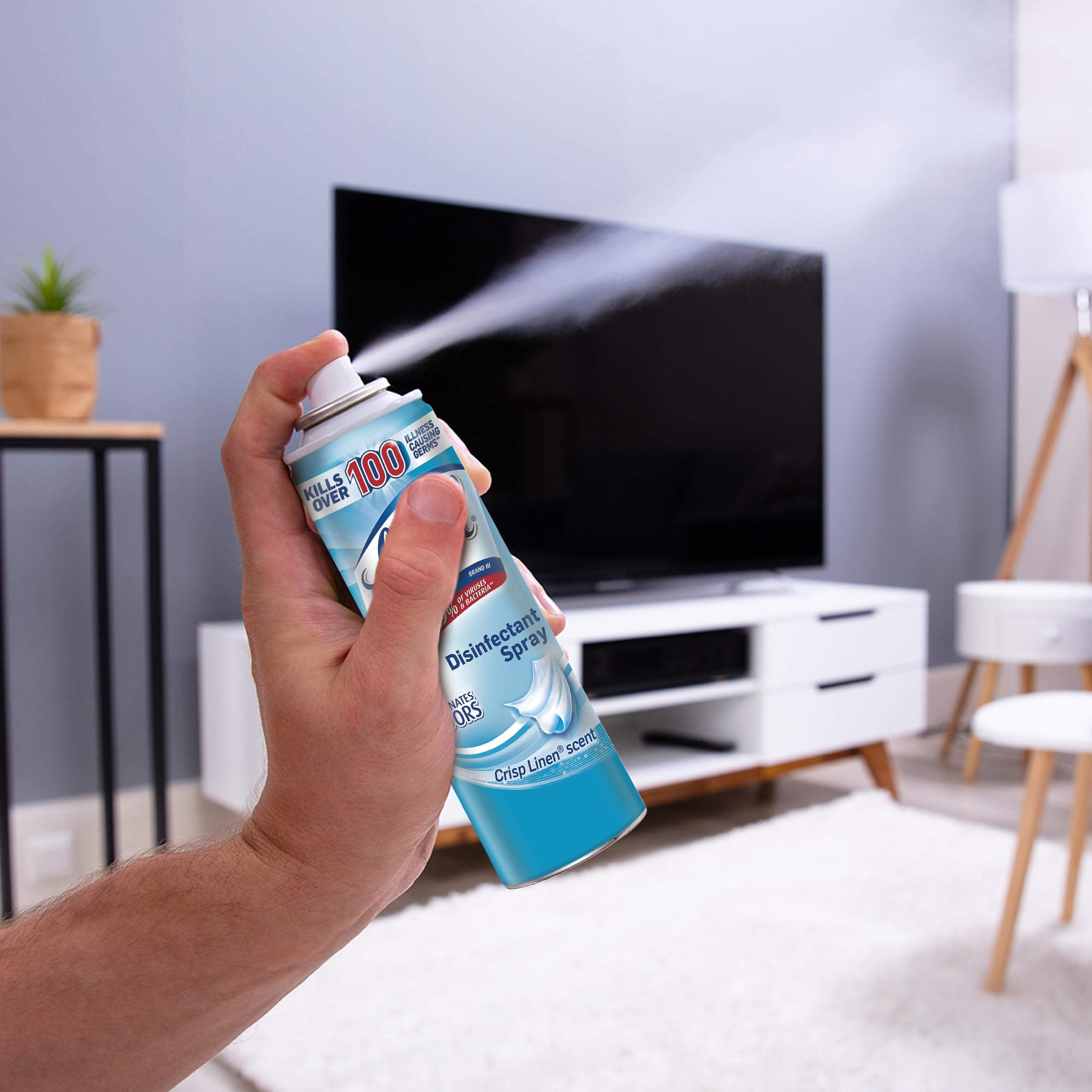 Lysol To Go Disinfectant Spray, Travel Size Sanitizing and Antibacterial Spray, For On-the-Go Disinfecting and Deodorizing, Crisp Linen, 1.5 Fl. Oz