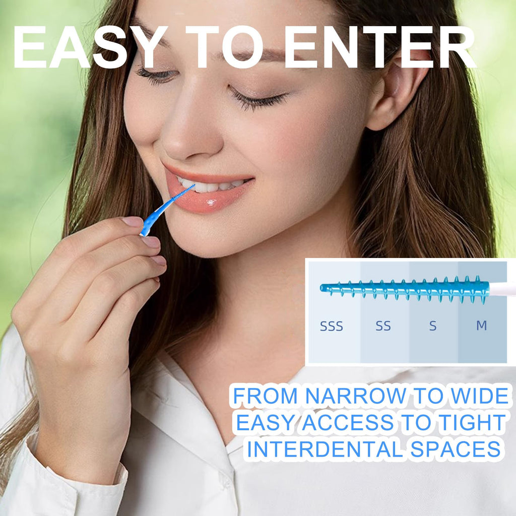 AxiyanX 84PCS Portable Soft Dental Floss Picks,Soft Silica toothpicks,flossers for Adults Teeth Cleaning Tools,interdental Brushes Between Teeth,Disposable Dental Picks