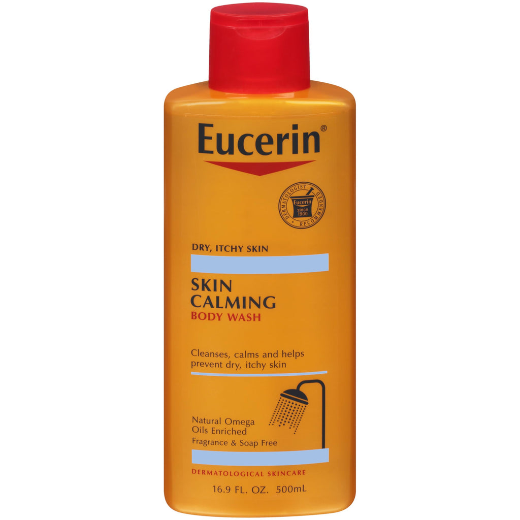 Eucerin Skin Calming Body Wash - Cleanses and Calms to Help Prevent Dry Itchy 8.4 Oz