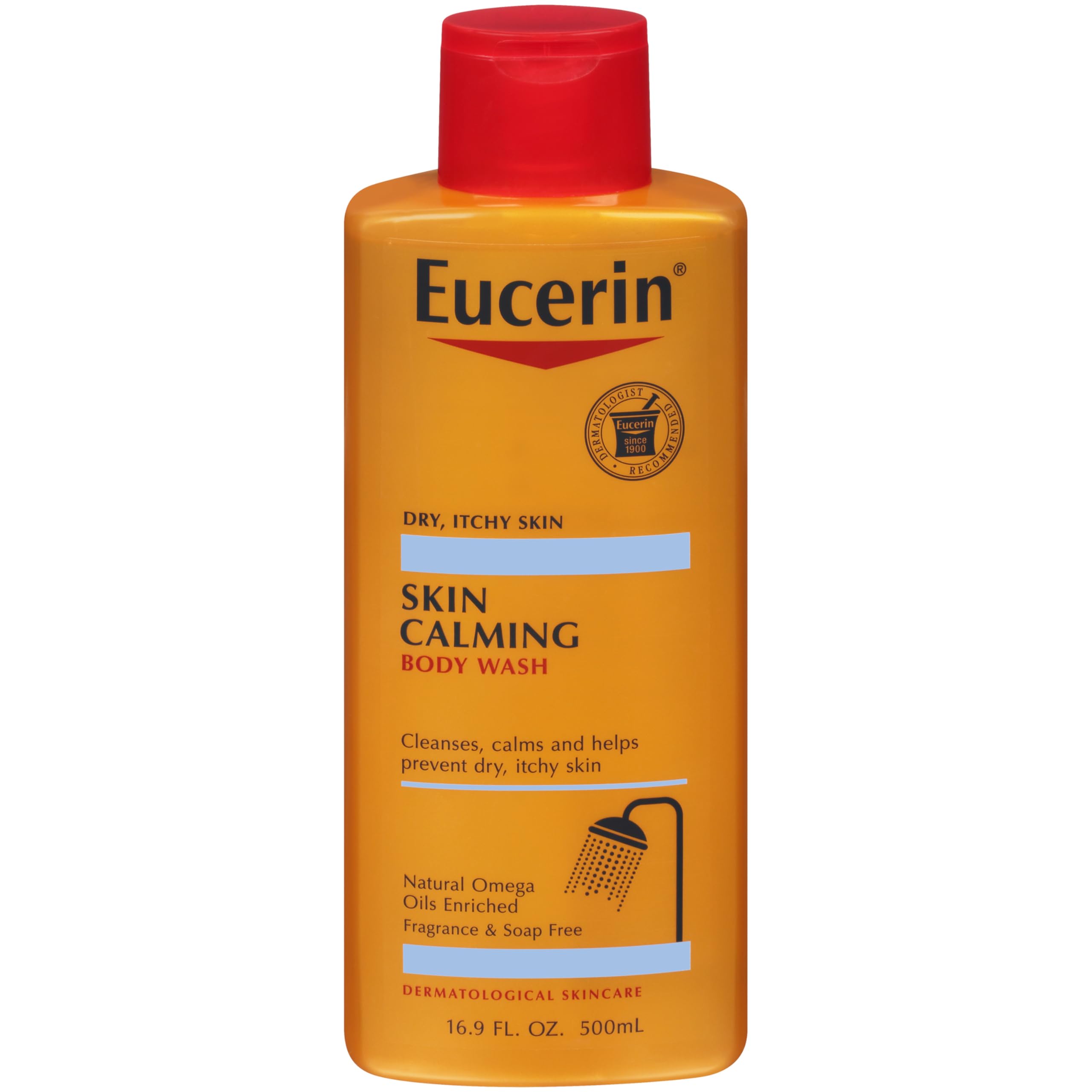 Eucerin Skin Calming Body Wash - Cleanses and Calms to Help Prevent Dry Itchy 8.4 Oz