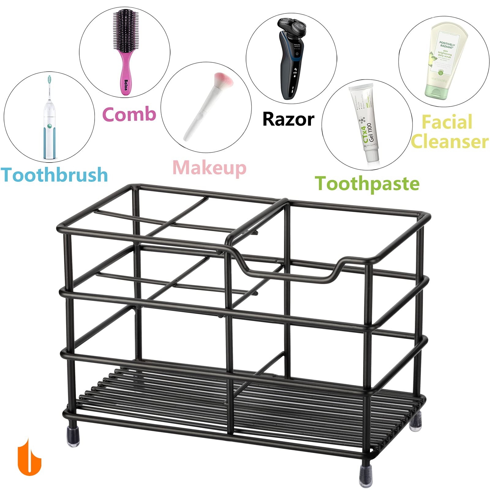 304 Stainless Steel Toothbrush and Toothpaste Holder