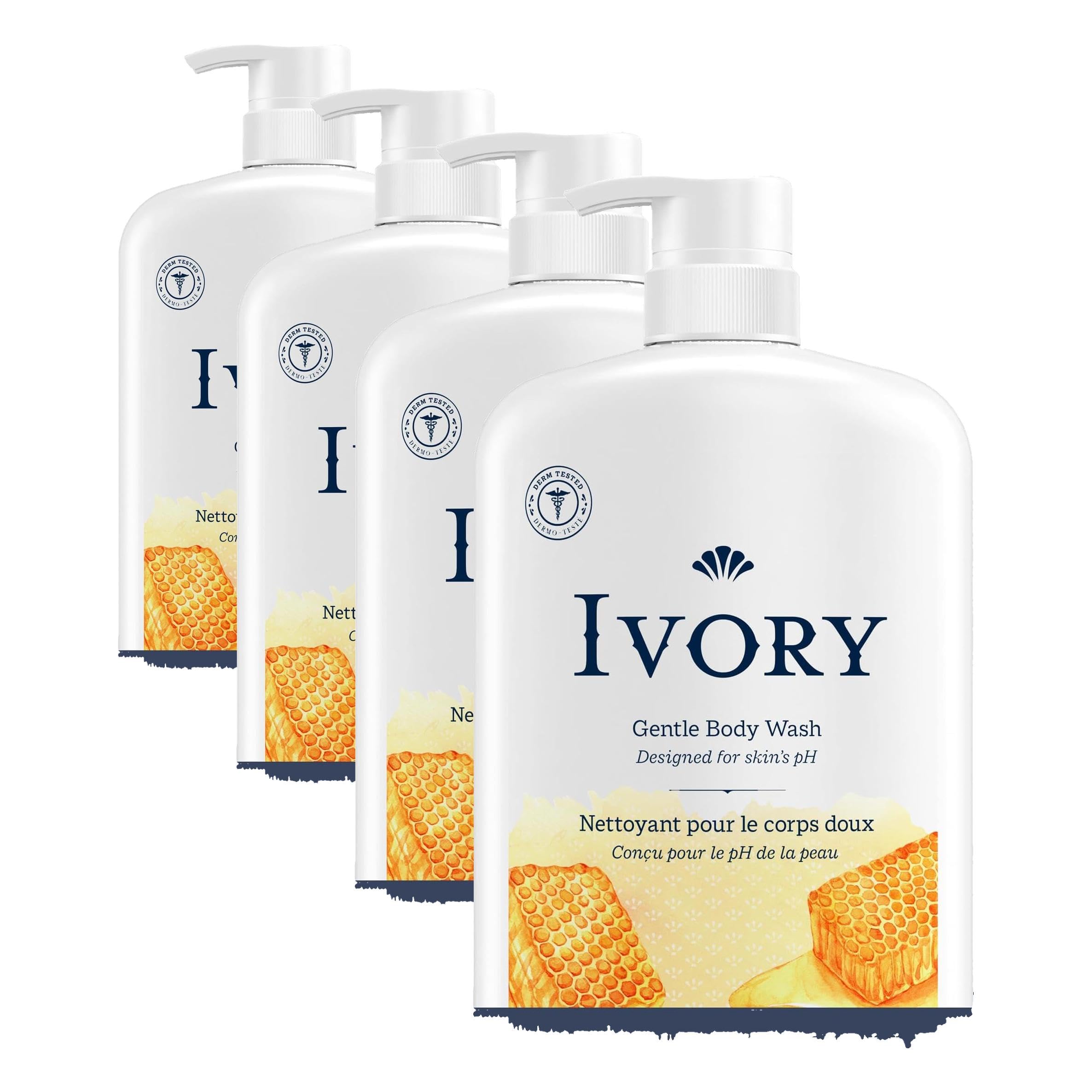 Ivory Body Wash, Designed for the Whole Family, Gentle Formula, Free of Dyes Heavy Perfumes Parabens Phthalates & Silicones
