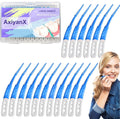 AxiyanX 84PCS Portable Soft Dental Floss Picks,Soft Silica toothpicks,flossers for Adults Teeth Cleaning Tools,interdental Brushes Between Teeth,Disposable Dental Picks