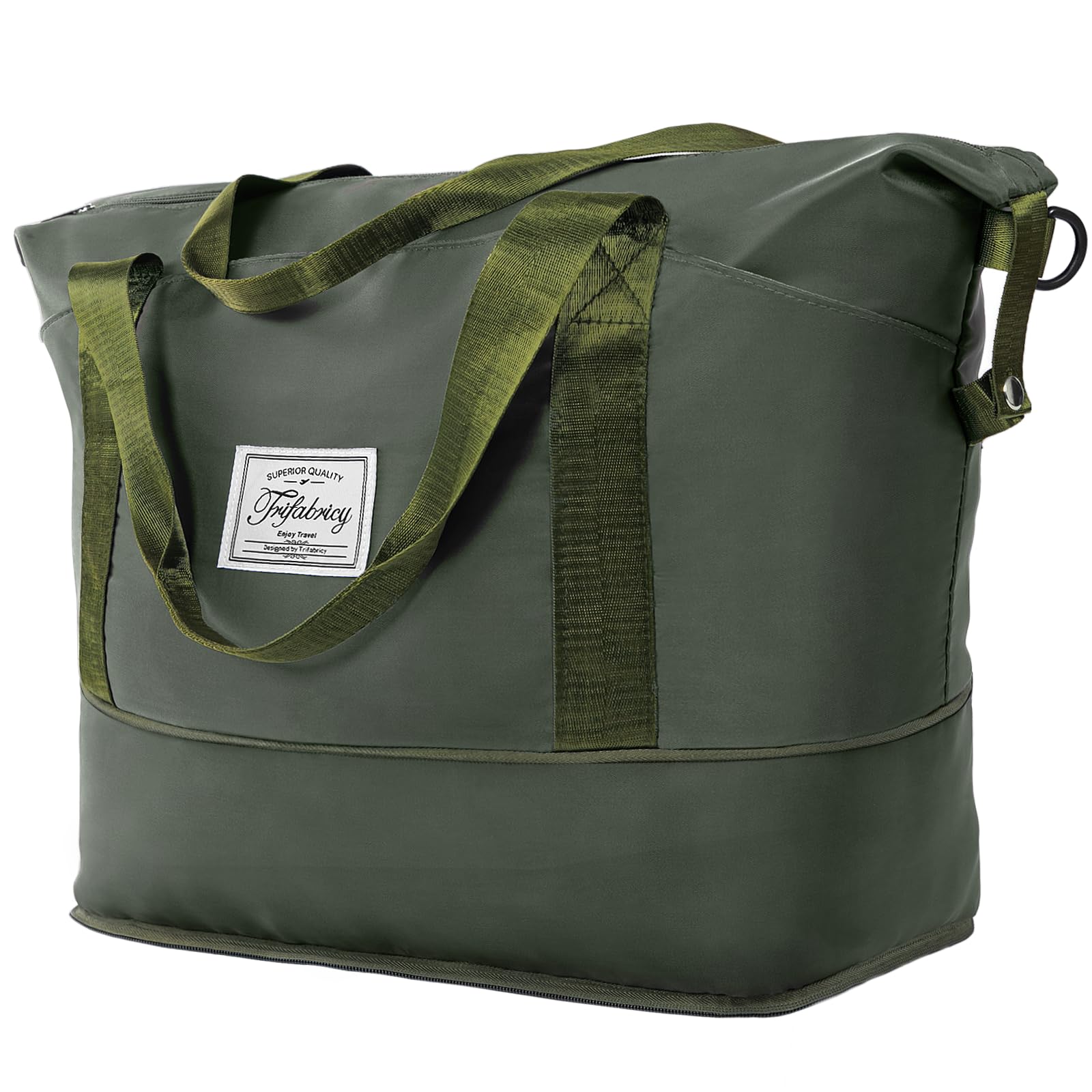 Expandable Carry-On Duffel Bag with Wet Pocket and Trolley Sleeve