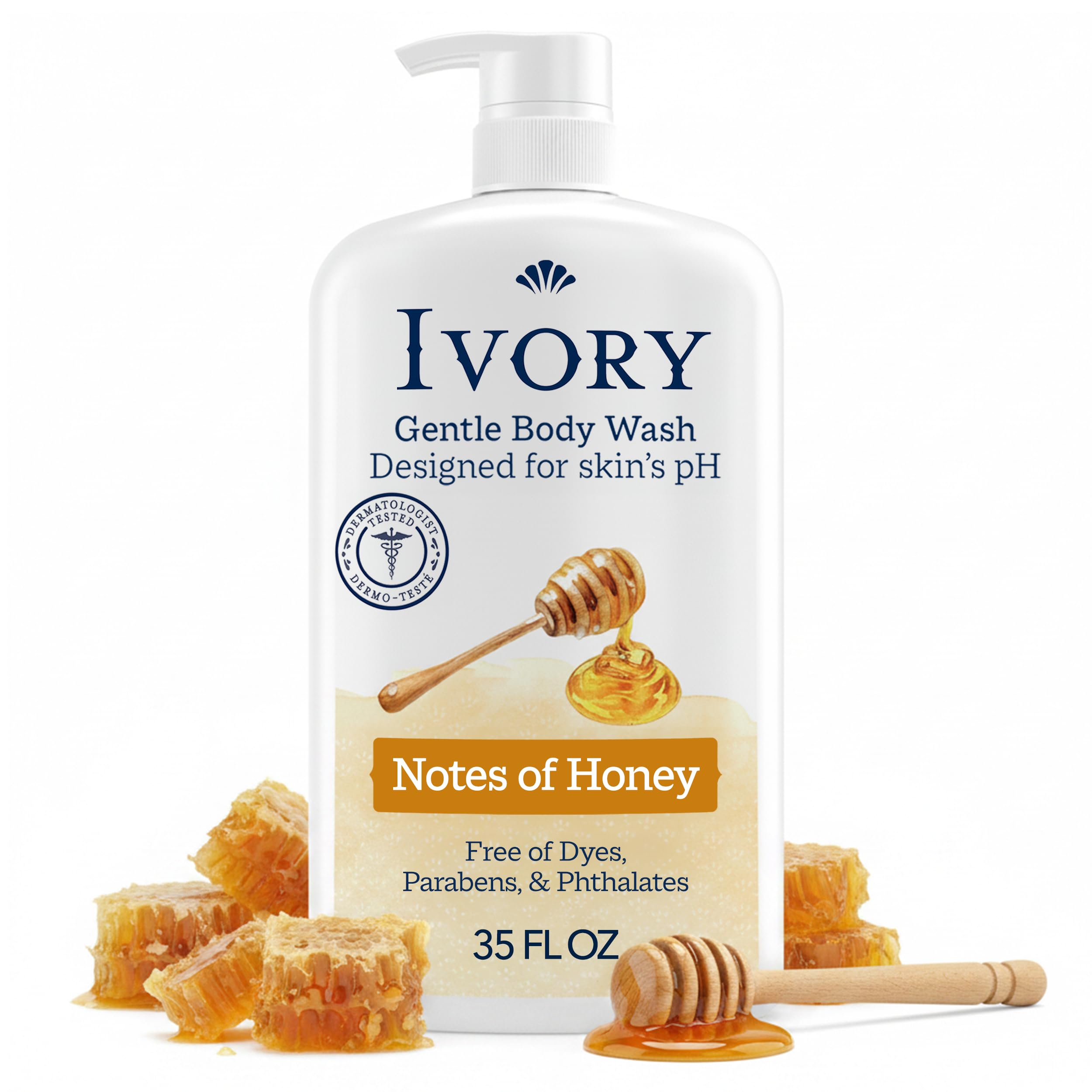 Ivory Body Wash, Designed for the Whole Family, Gentle Formula, Free of Dyes Heavy Perfumes Parabens Phthalates & Silicones