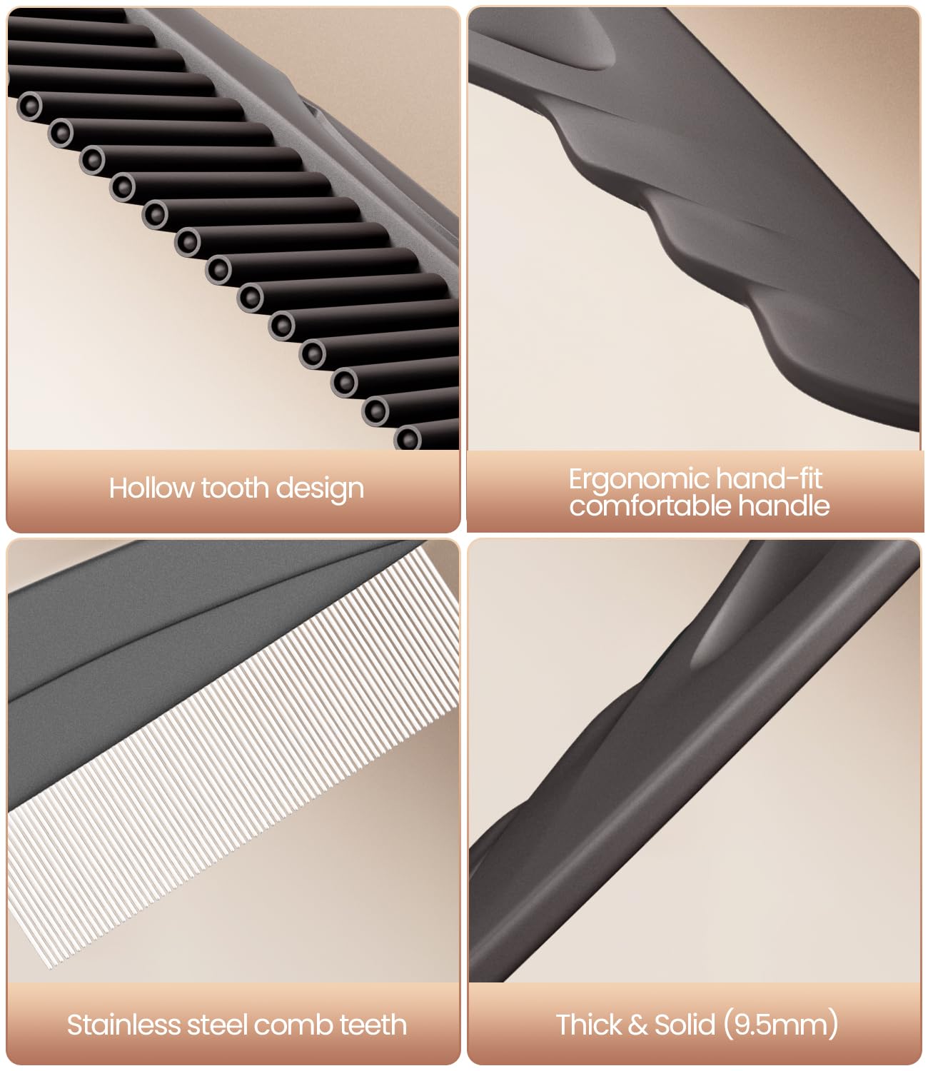 Dandruff Comb 2PC Upgraded Fine Tooth Scalp Detox Comb Lice for Women, Men & Kids Scalp Detoxing, Sweep & Massage Hair Brush Tool with Elegant Box for Hair Care
