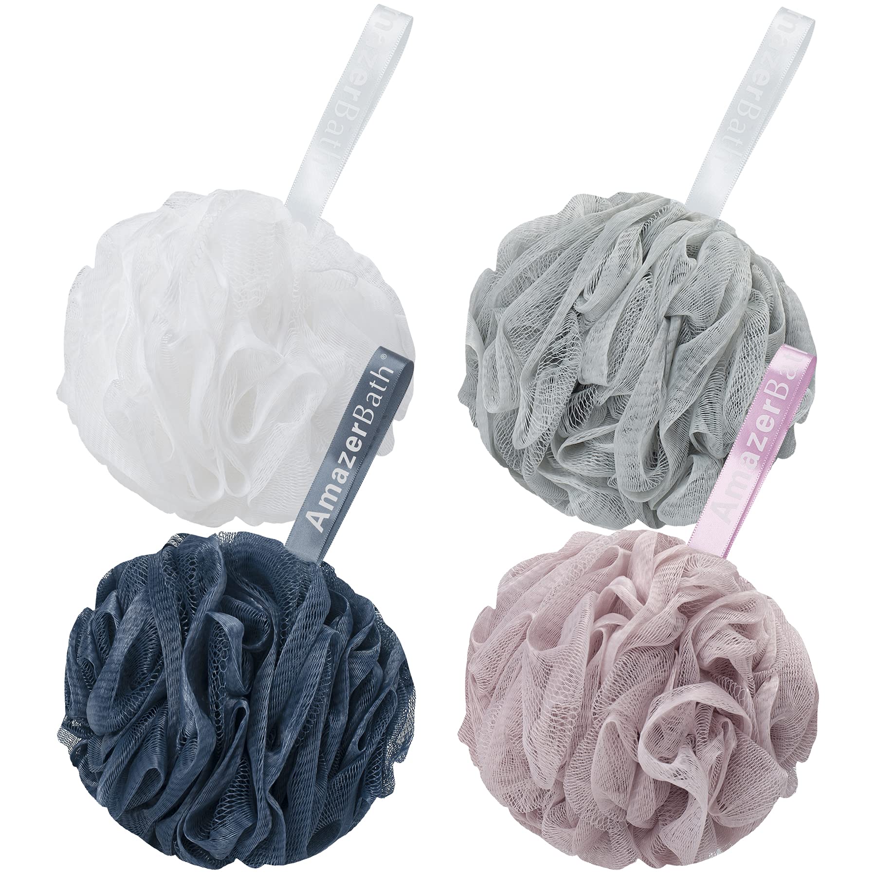 AmazerBath Loofah Sponge (Pack of 4)