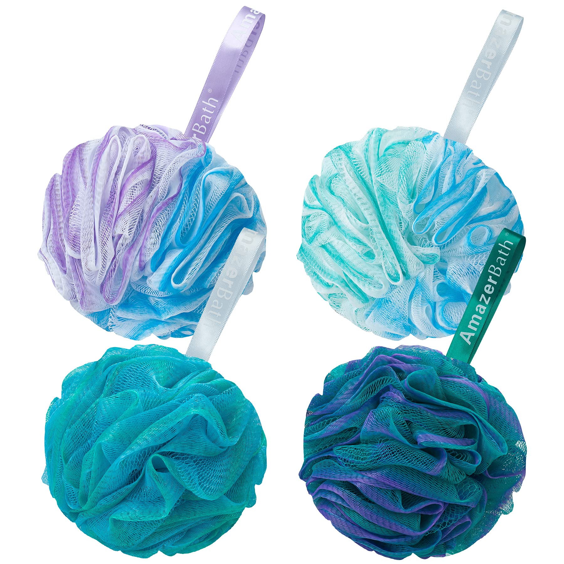 AmazerBath Loofah Sponge (Pack of 4)