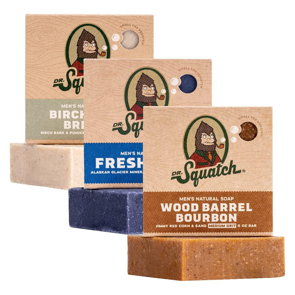 Dr. Squatch Natural Bar Soap for Men - Cold Process Soap with No Harsh Chemicals