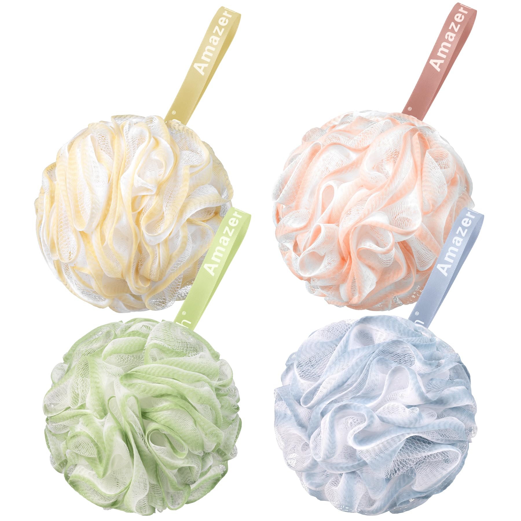 AmazerBath Loofah Sponge (Pack of 4)