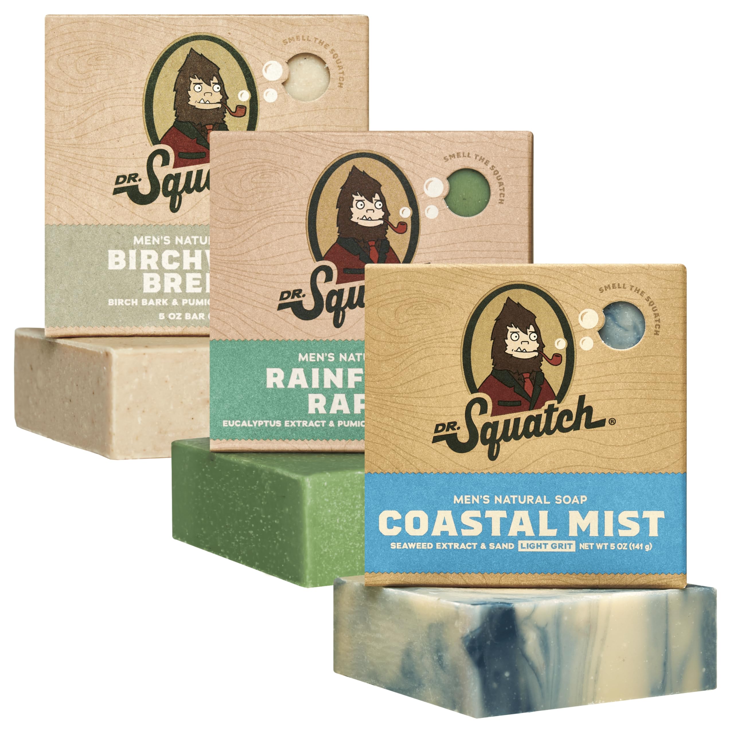 Dr. Squatch Natural Bar Soap for Men - Cold Process Soap with No Harsh Chemicals