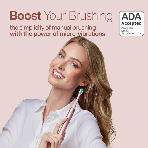 Aquasonic Icon ADA-Accepted Rechargeable Toothbrush | Magnetic Holder & Slim Travel Case | 2 Brushing Modes & Smart Timers | Gentle Micro-Vibrations