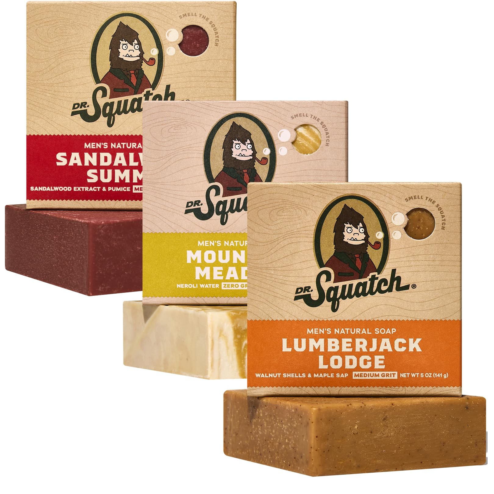 Dr. Squatch Natural Bar Soap for Men - Cold Process Soap with No Harsh Chemicals