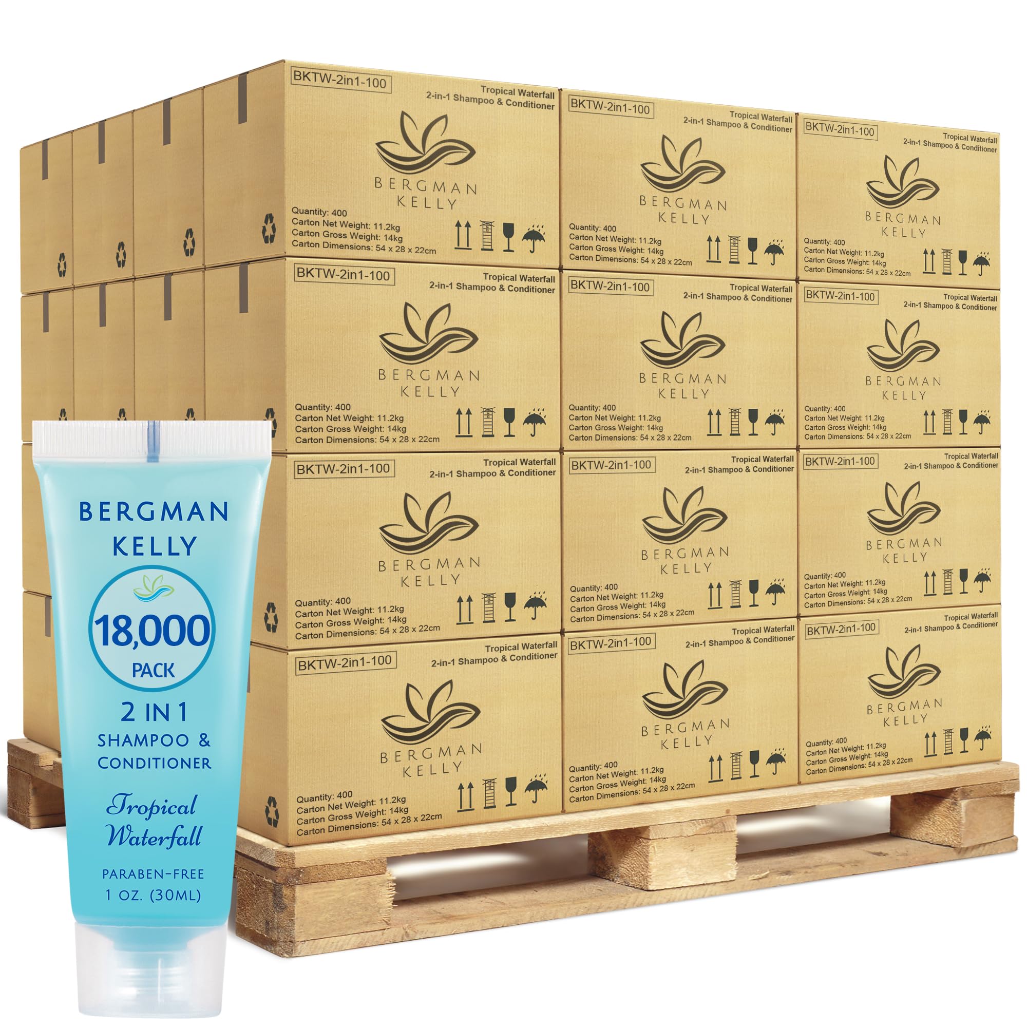 Bergman Kelly Tropical 2-in-1 Travel Shampoo and Conditioner