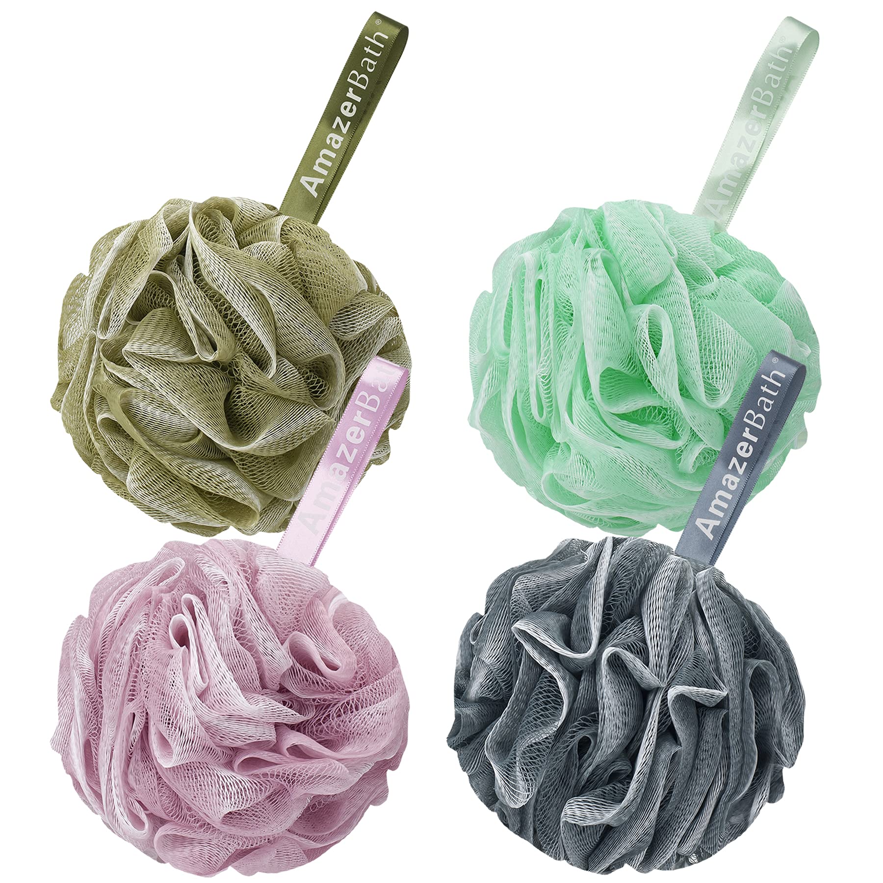 AmazerBath Loofah Sponge (Pack of 4)