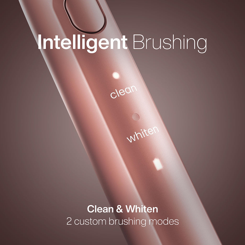Aquasonic Icon ADA-Accepted Rechargeable Toothbrush | Magnetic Holder & Slim Travel Case | 2 Brushing Modes & Smart Timers | Gentle Micro-Vibrations
