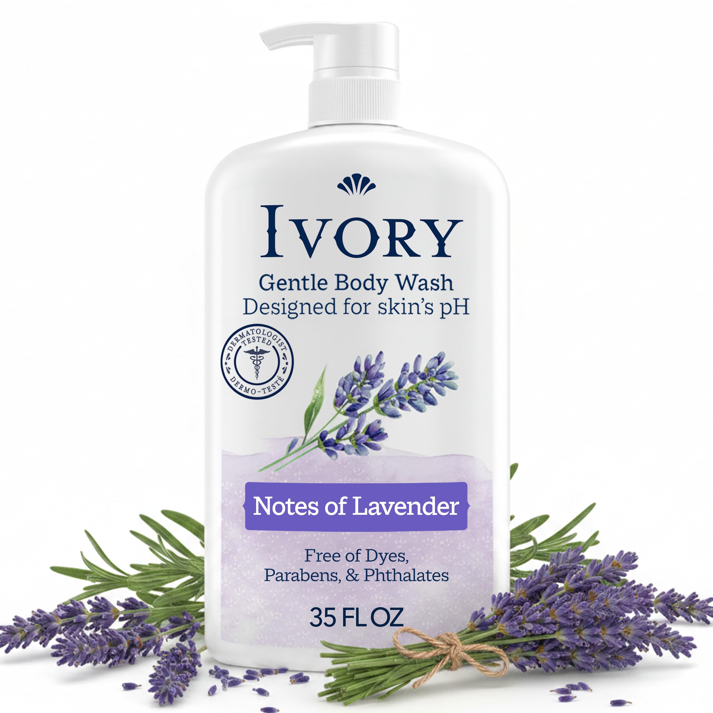 Ivory Body Wash, Designed for the Whole Family, Gentle Formula, Free of Dyes Heavy Perfumes Parabens Phthalates & Silicones