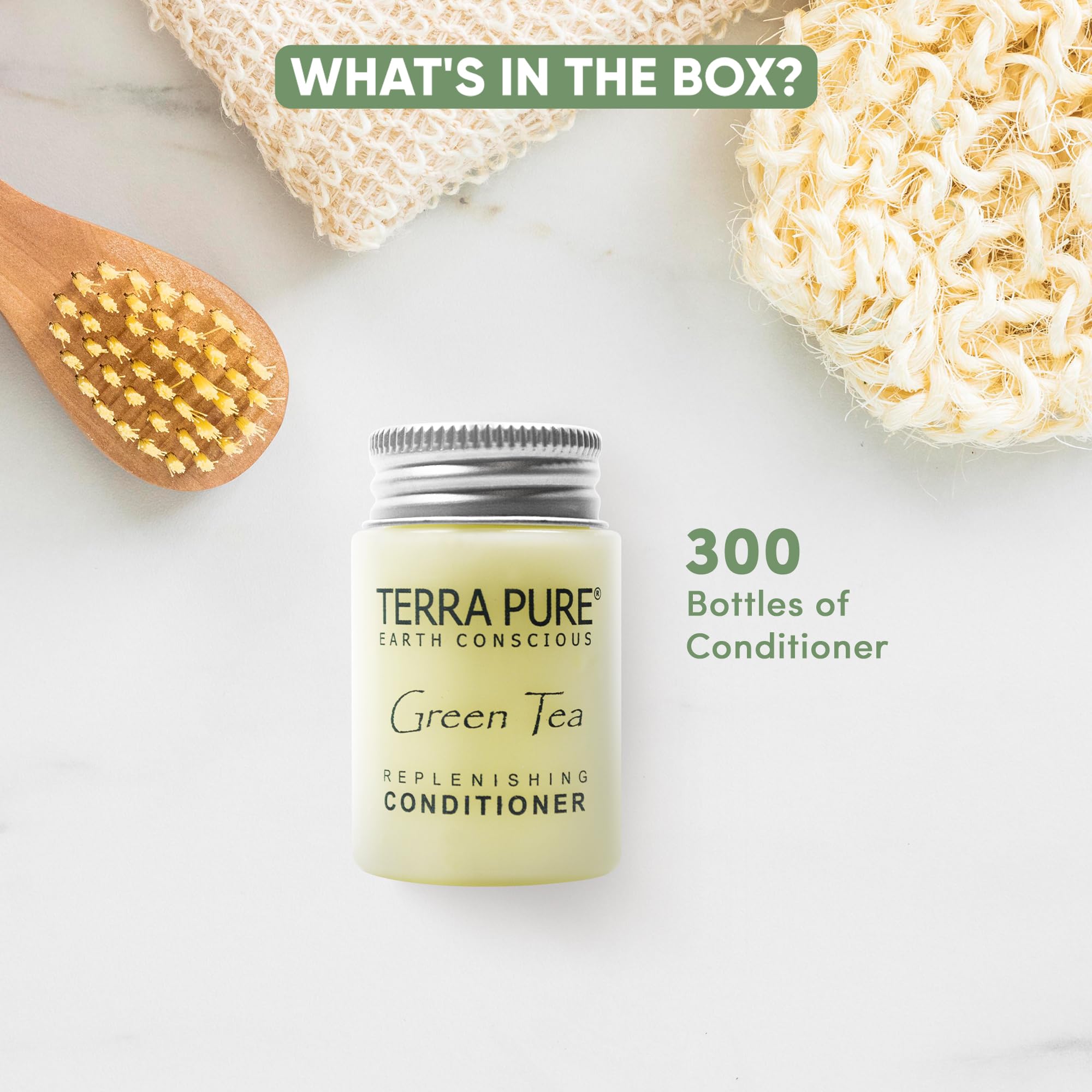 Terra Pure Shampoo, Conditioner and Body Wash, Travel Size Hotel Amenities, 1 oz. (Case of 300)