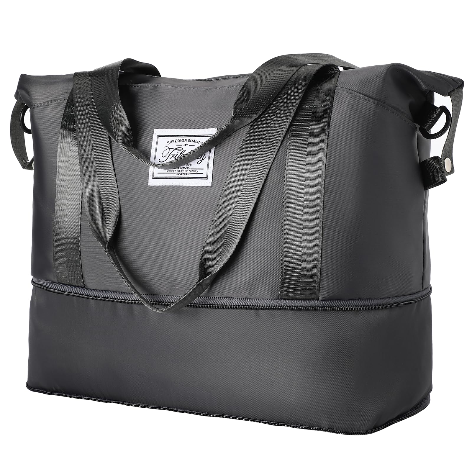 Expandable Carry-On Duffel Bag with Wet Pocket and Trolley Sleeve