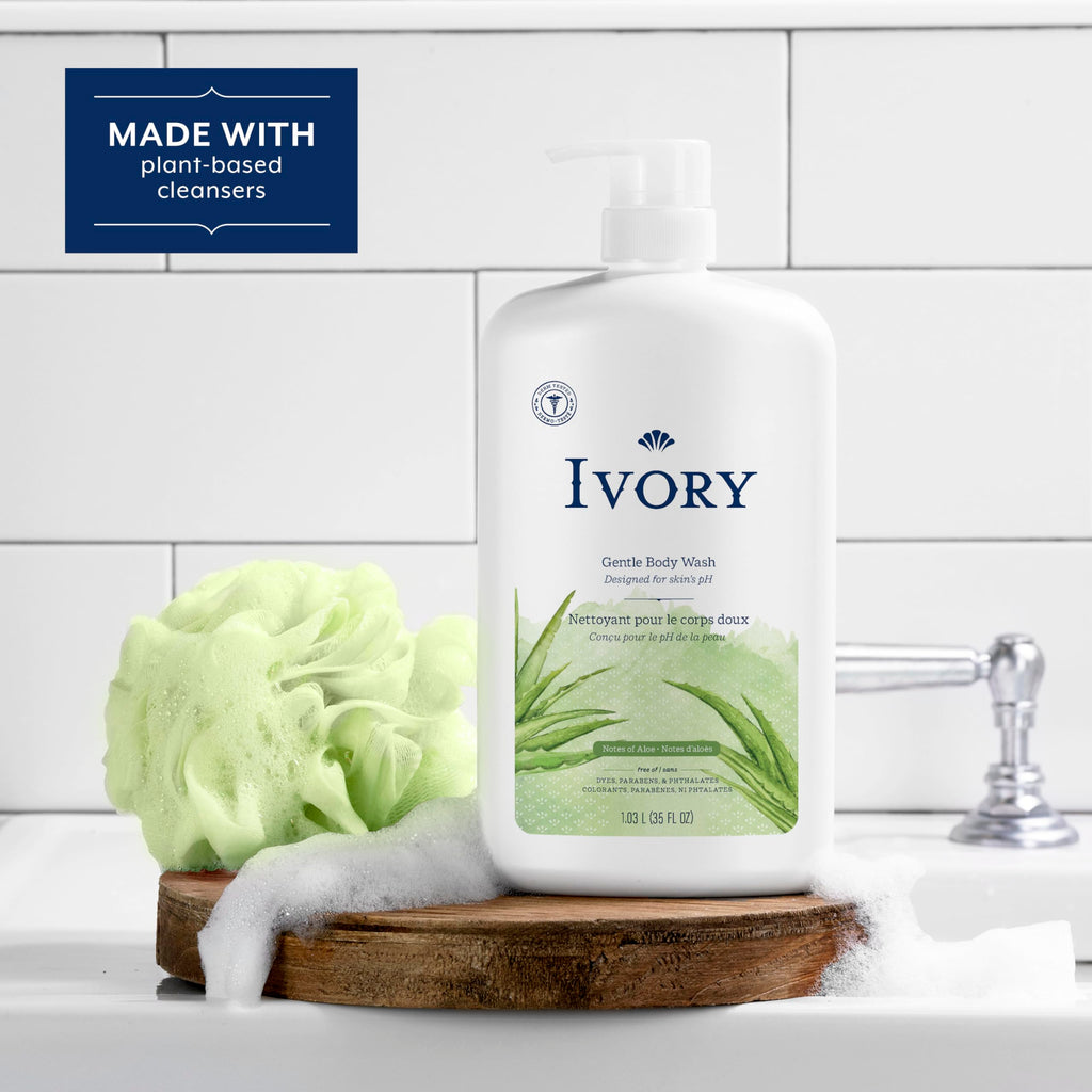 Ivory Body Wash, Designed for the Whole Family, Gentle Formula, Free of Dyes Heavy Perfumes Parabens Phthalates & Silicones