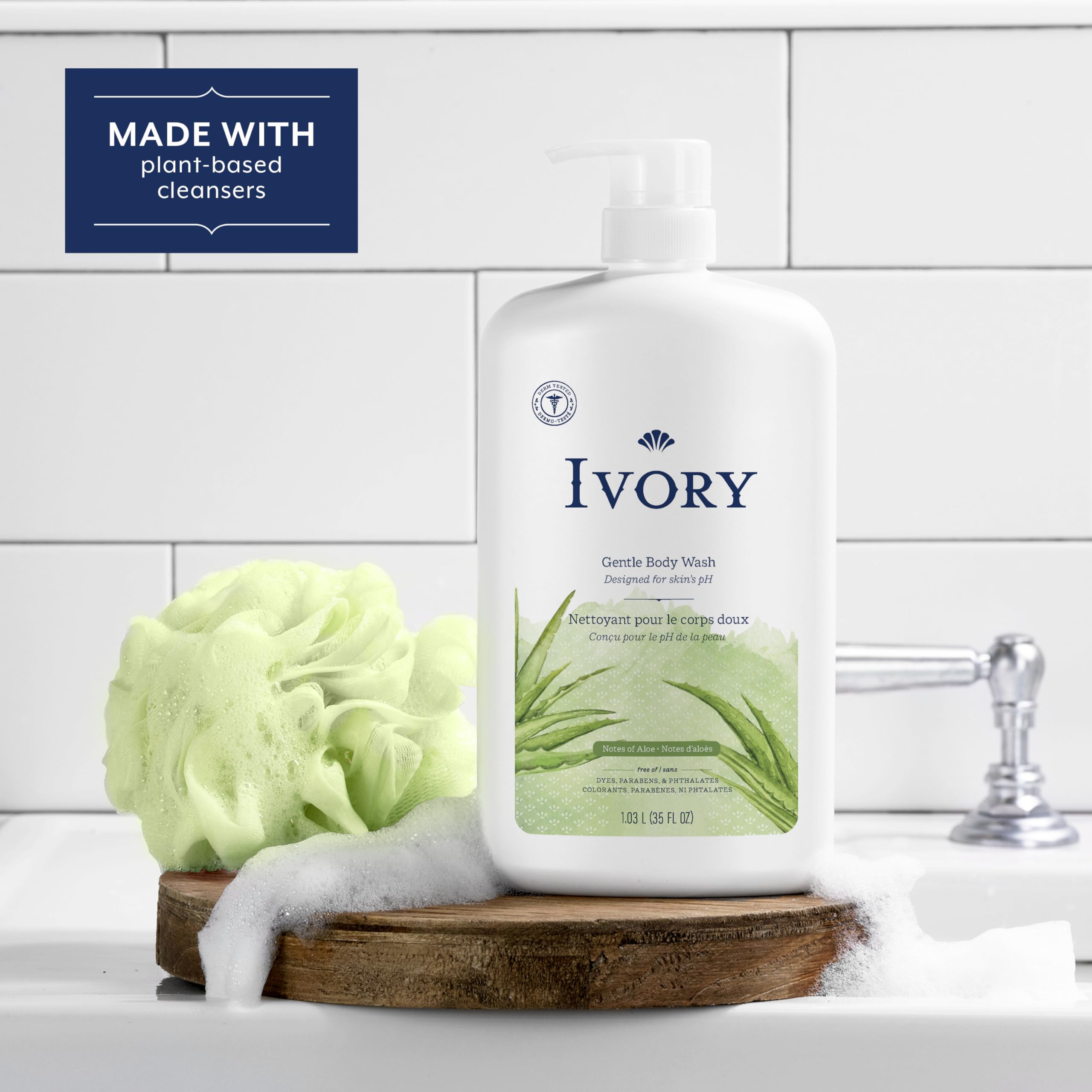 Ivory Body Wash, Designed for the Whole Family, Gentle Formula, Free of Dyes Heavy Perfumes Parabens Phthalates & Silicones