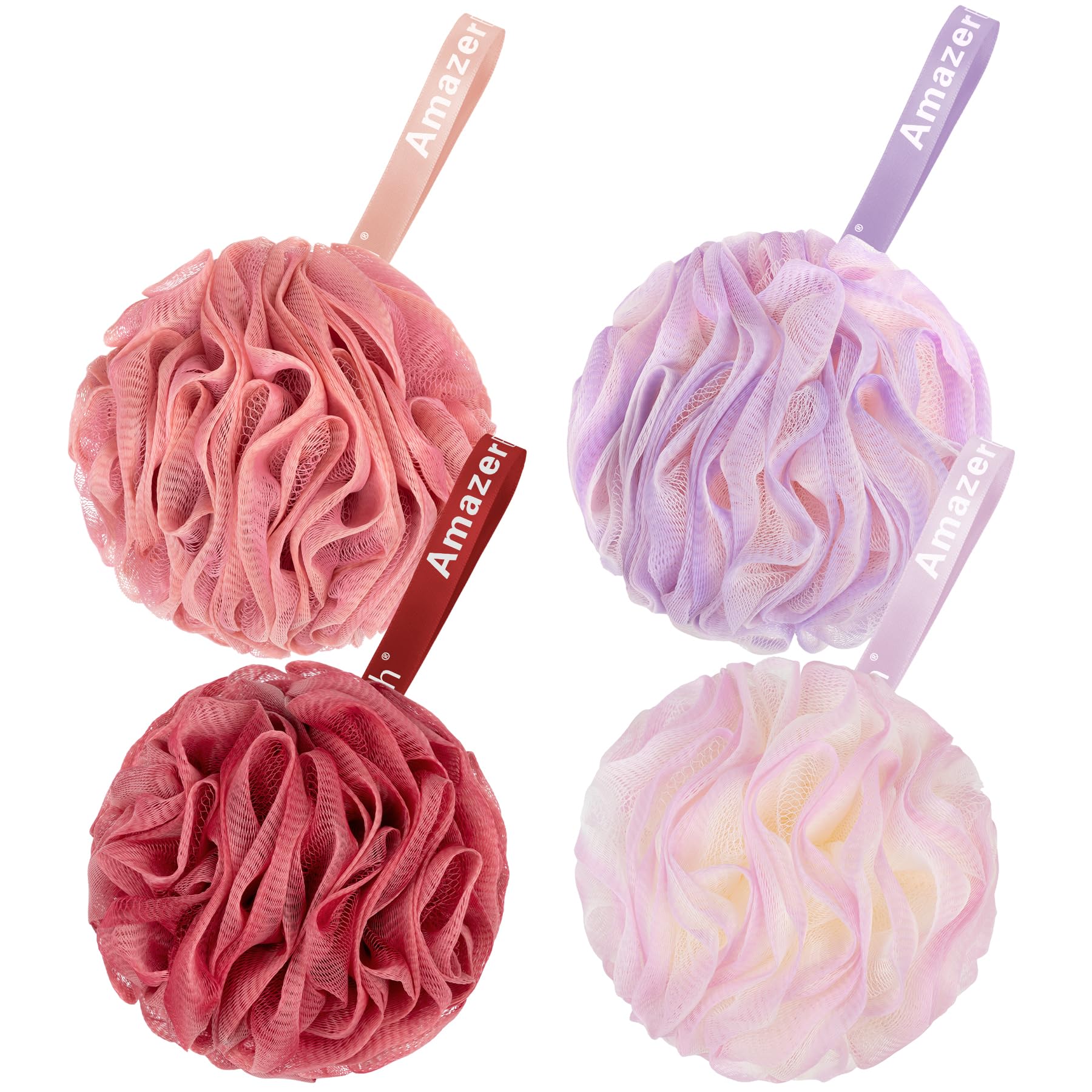 AmazerBath Loofah Sponge (Pack of 4)