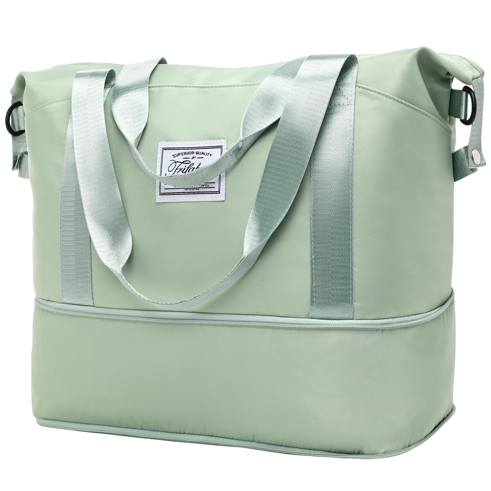 Expandable Carry-On Duffel Bag with Wet Pocket and Trolley Sleeve