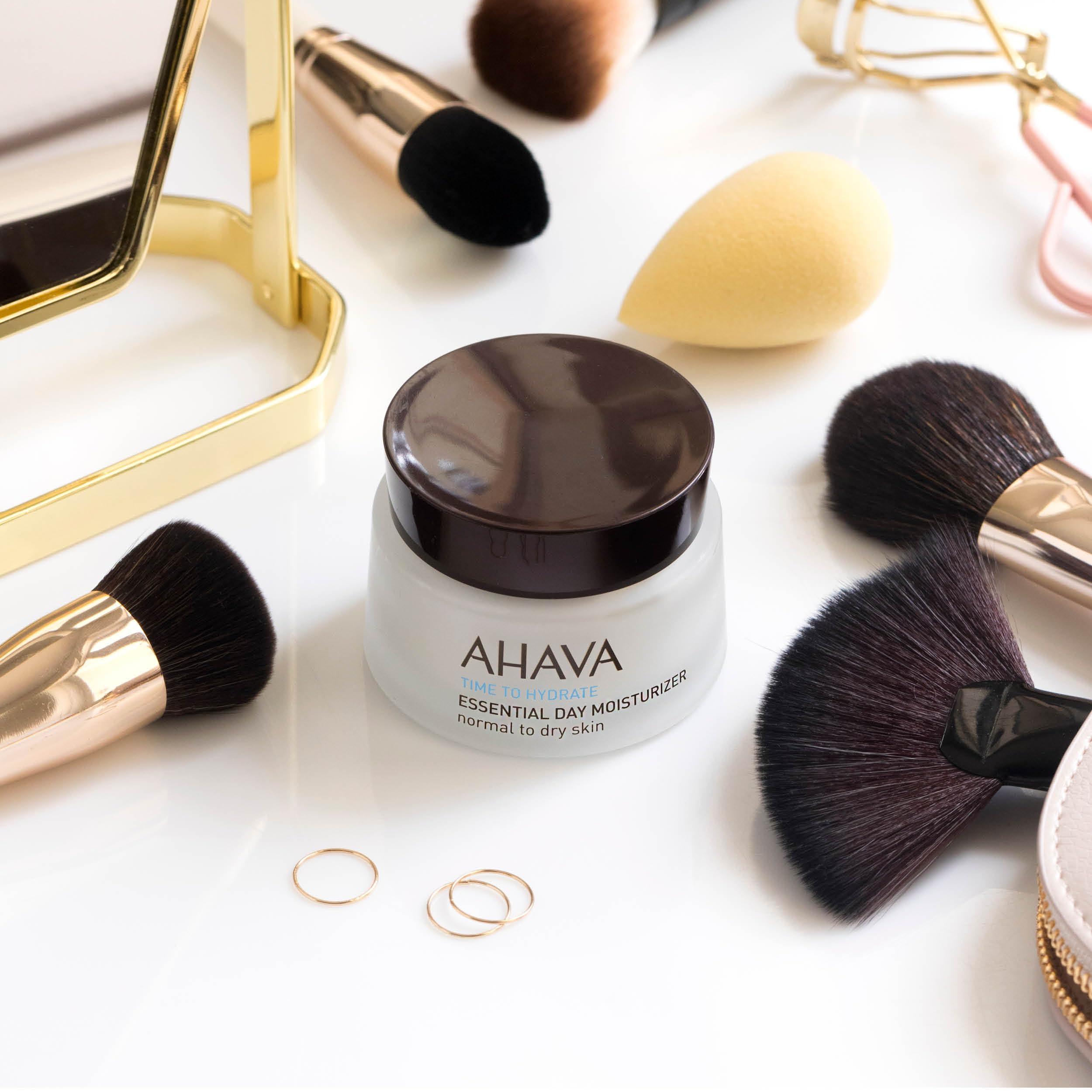 AHAVA Essential Day Moisturizer, Night Replenisher, and Mineral Body Lotion Set