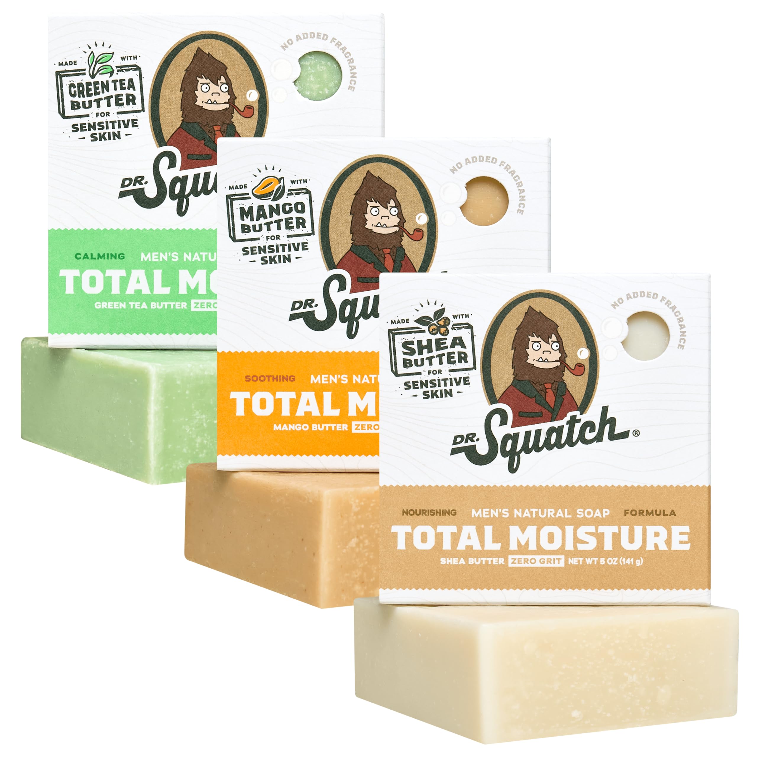 Dr. Squatch Natural Bar Soap for Men - Cold Process Soap with No Harsh Chemicals