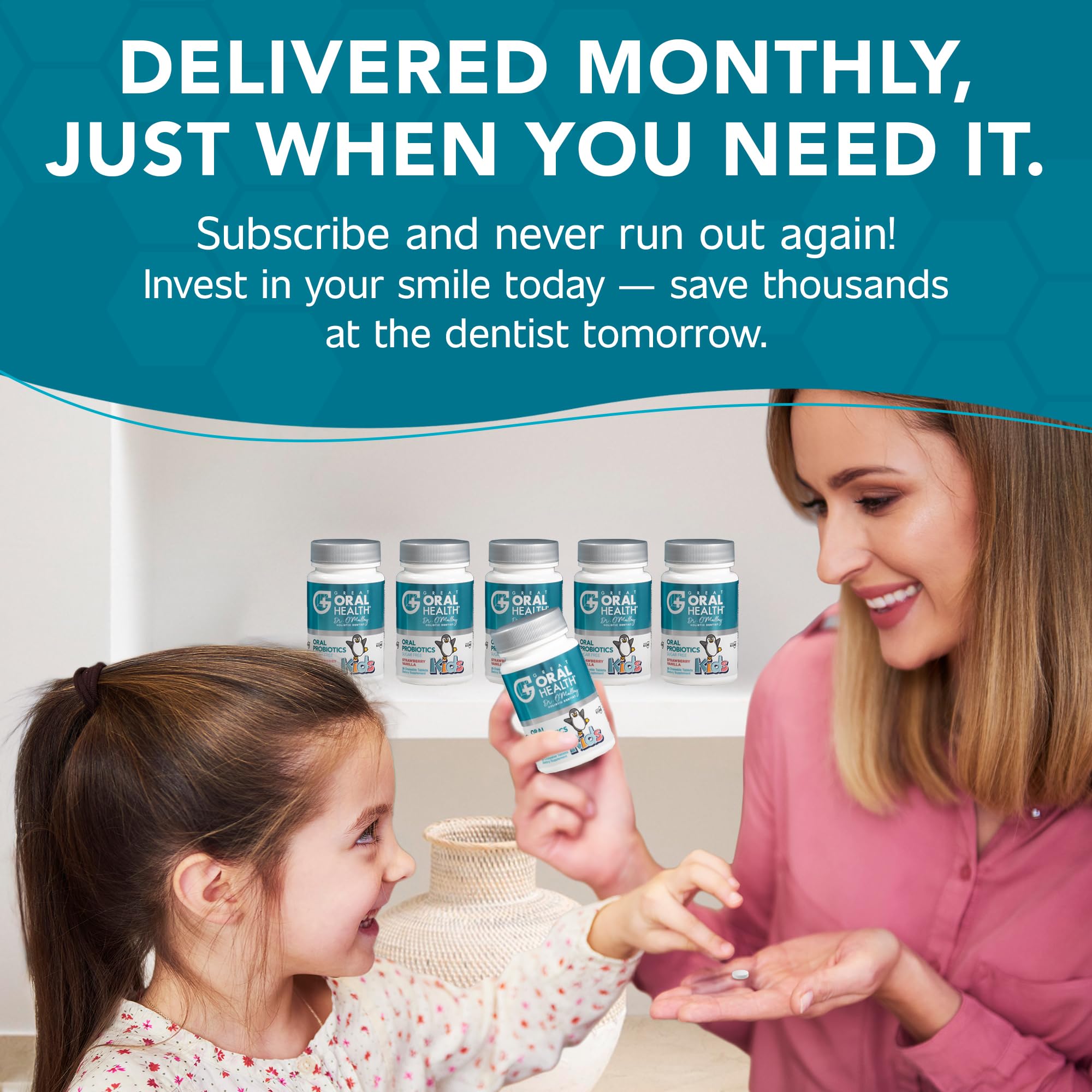 Oral Probiotics for Mouth Bad Breath Treatment for Adults: Dentist Formulated Advanced Oral Probiotics for Teeth and Gums with BLIS K12 M18-60 Chewable Oral Health Probiotics Supplement Tablets Mint