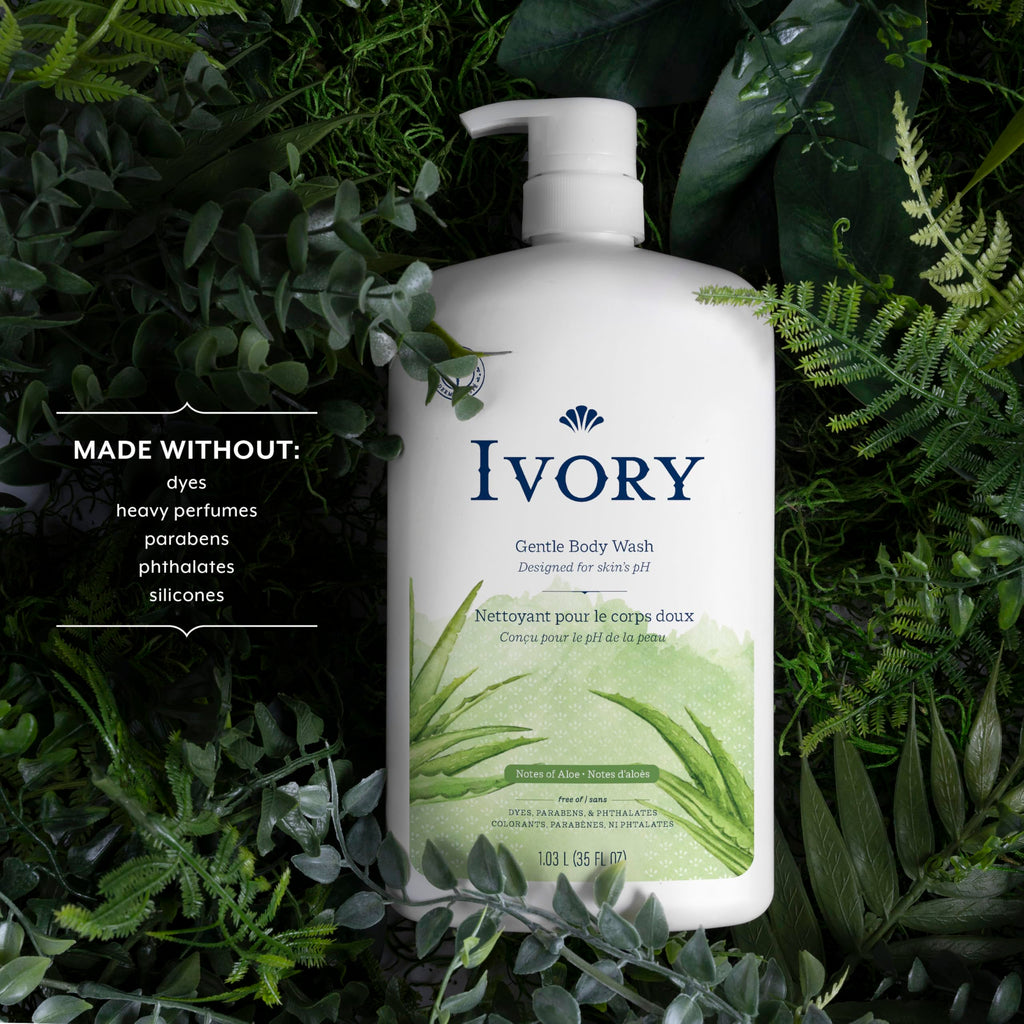 Ivory Body Wash, Designed for the Whole Family, Gentle Formula, Free of Dyes Heavy Perfumes Parabens Phthalates & Silicones