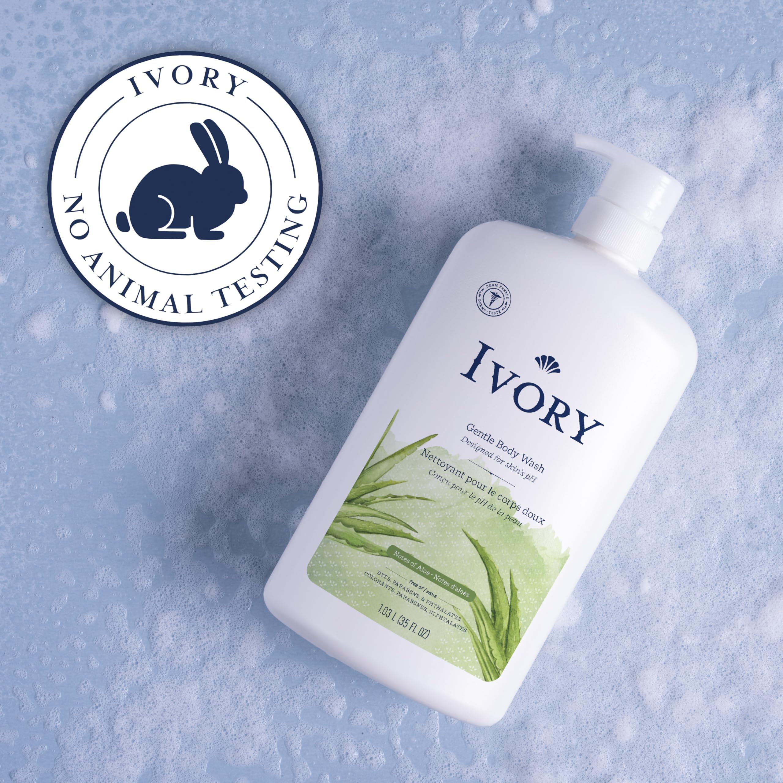 Ivory Body Wash, Designed for the Whole Family, Gentle Formula, Free of Dyes Heavy Perfumes Parabens Phthalates & Silicones